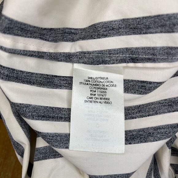 Alice + Olivia Bernice Striped Ruffle Sleeve Top Size Small - Picture 7 of 7